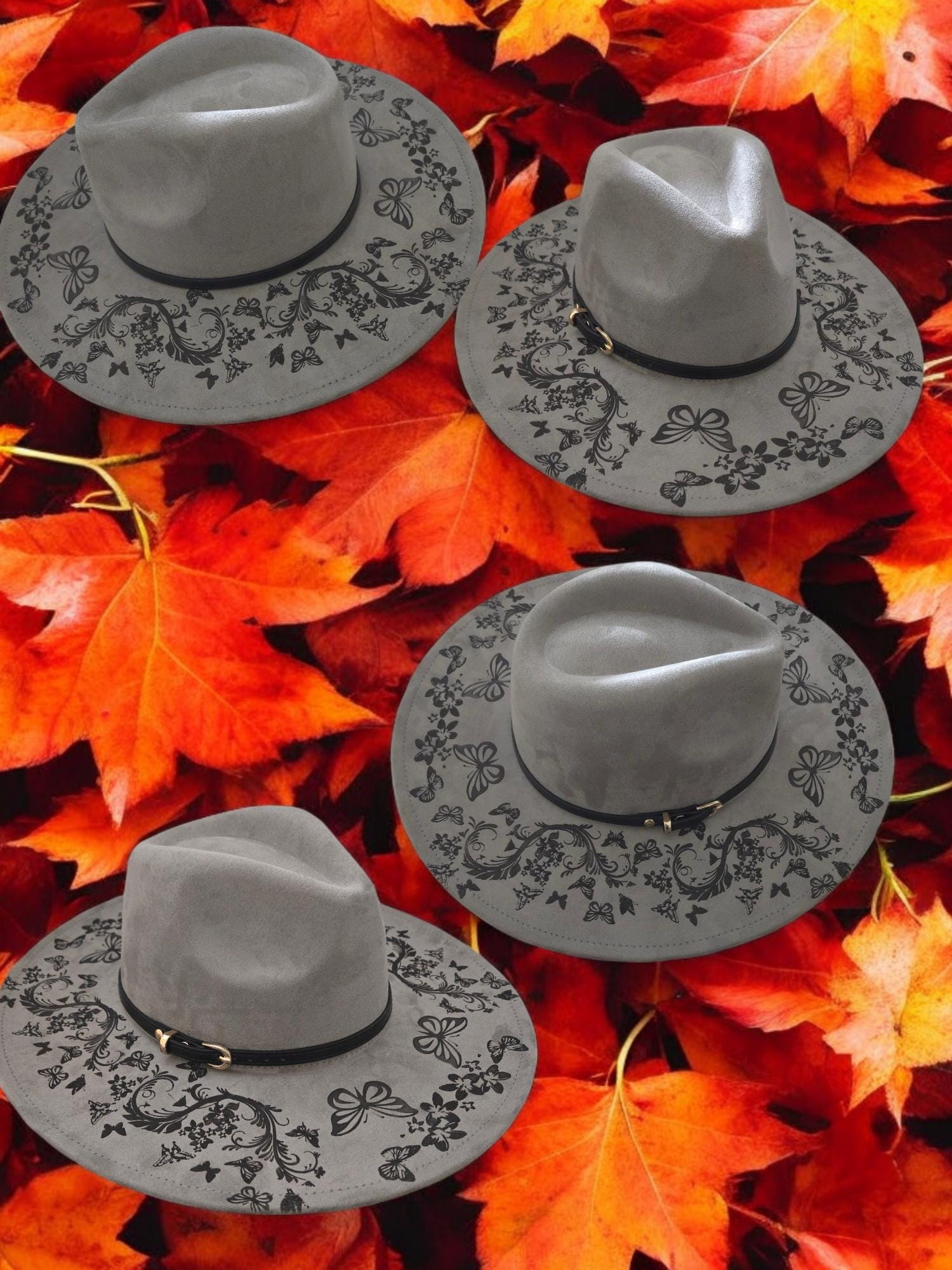 Pyrography/ Burned hats, unique designs.