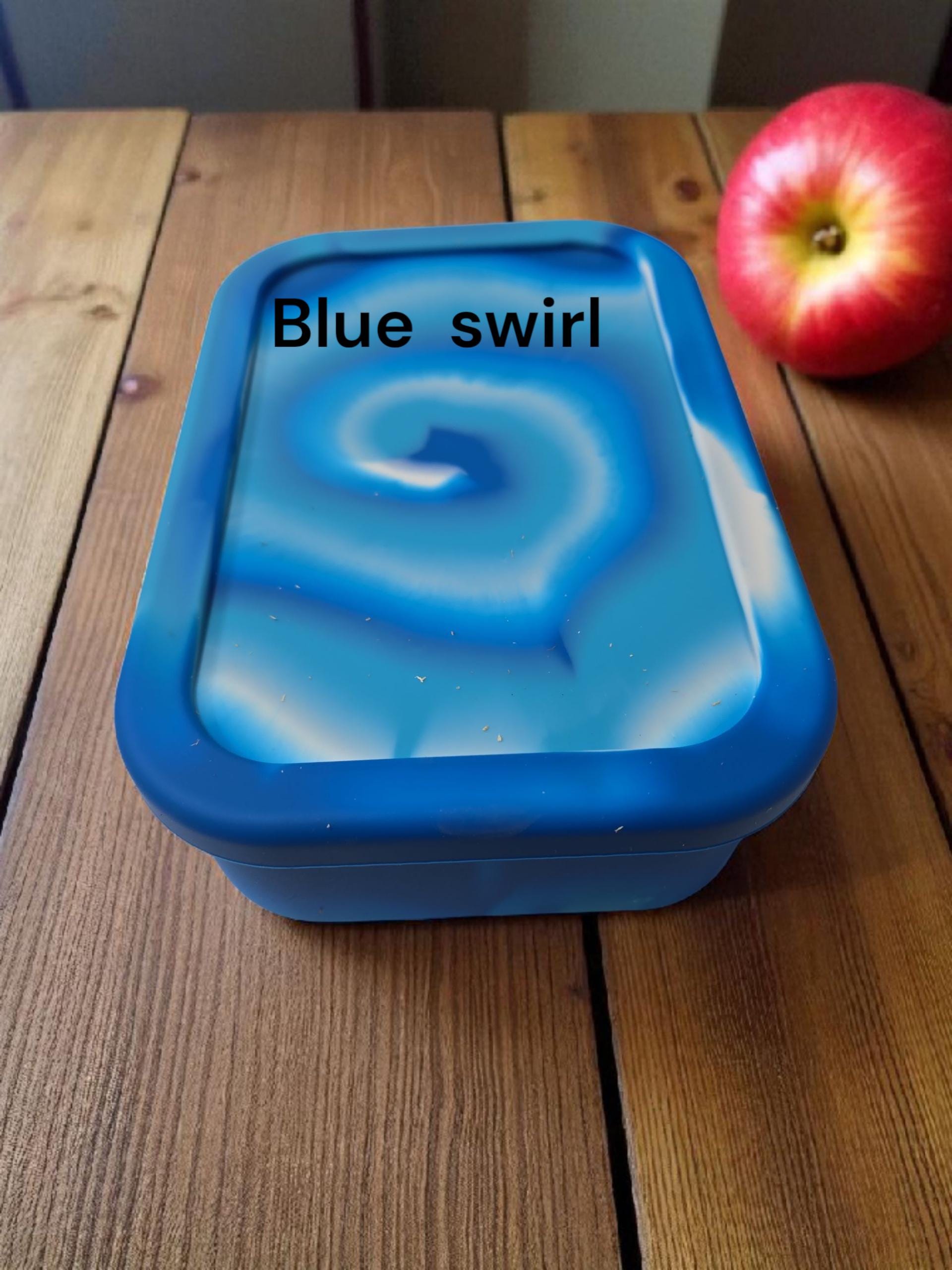 Virtually indestructible silicone bento box, made from recycled plastic