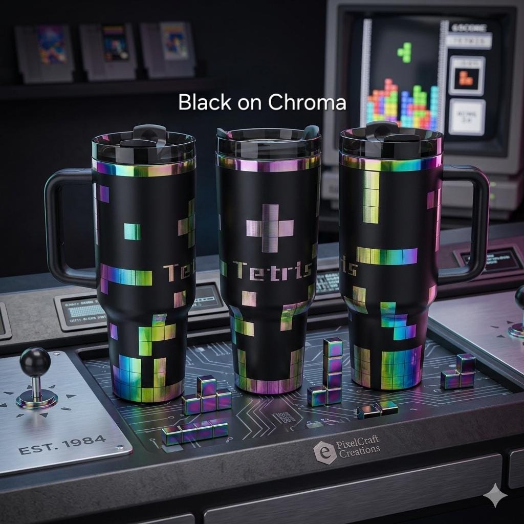 Custom RetroTetris themed cup