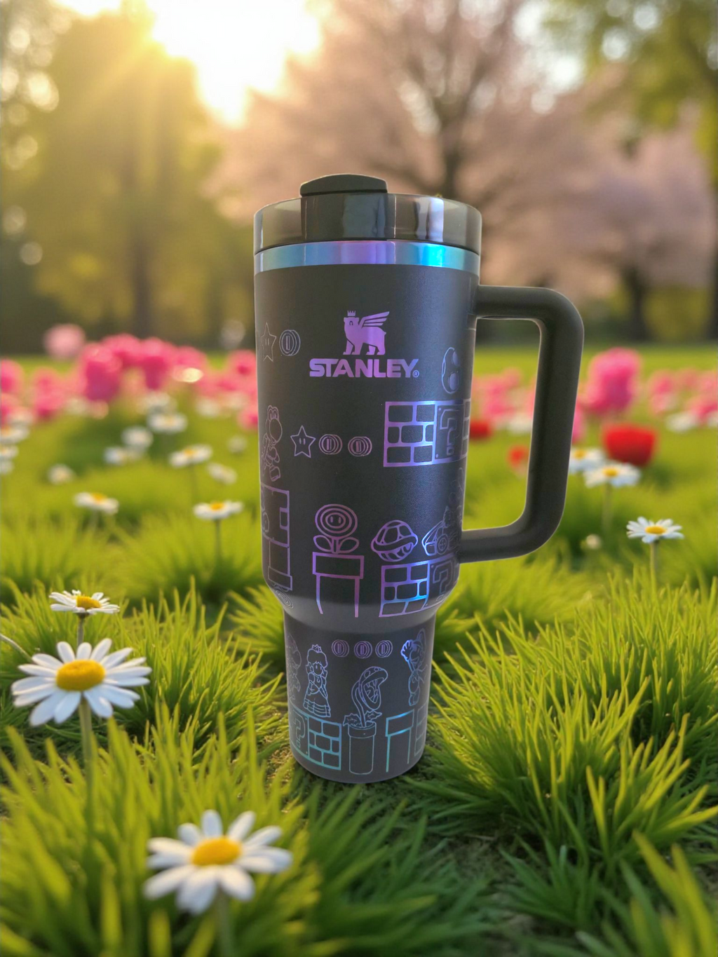 Custom Engraved Video game themed cups